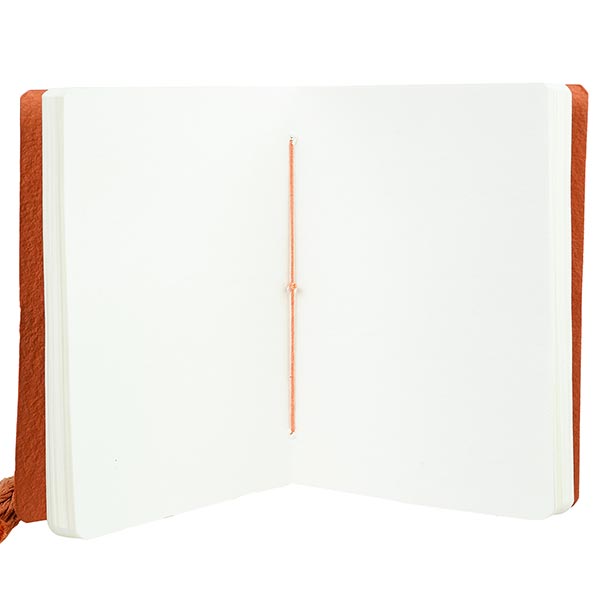 Notizbuch Chakra 18x13cm SACRAL, Recyclingpapier handgeschöpft / CONTIGO Fairtrade Onlineshop