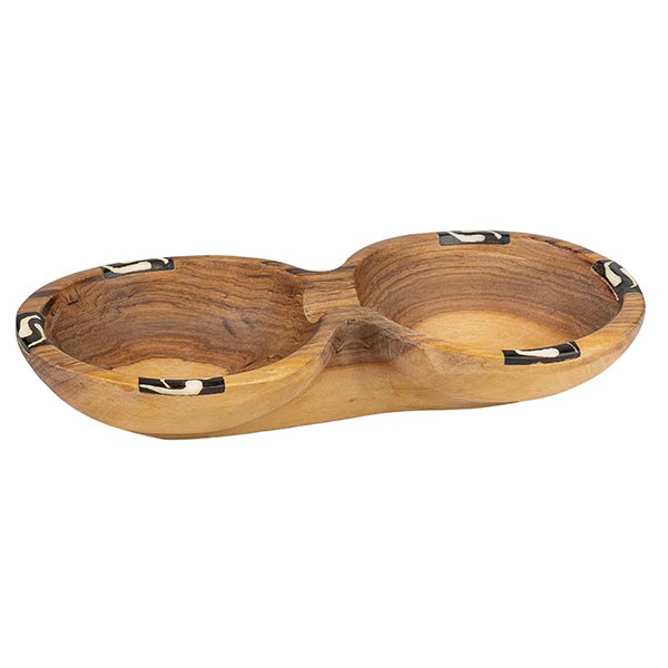 Schale 20cm TWINBOWL Bone, Olivenholz / CONTIGO Fairtrade Onlineshop