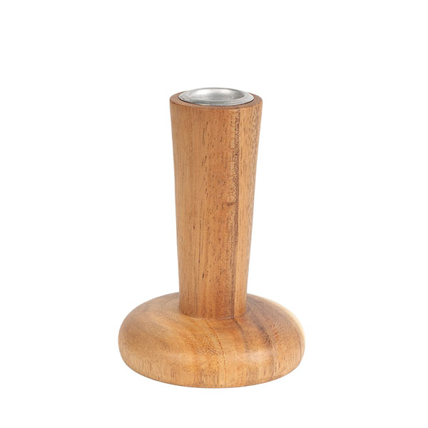 Kerzenhalter CONIC mit Fuß 11cm natur, Acaciaholz