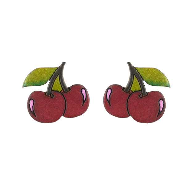 Ohrstecker KIRSCHEN Flaschenkürbis