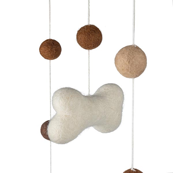 Mobile handgefilzt, HUNDE, Wolle, handgefilzt / CONTIGO Fairtrade Onlineshop
