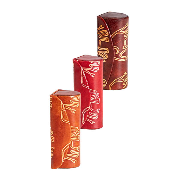Lippenstiftbox ELEFANT mit Spiegel schmal, Ziegenleder / CONTIGO Fairtrade Onlineshop