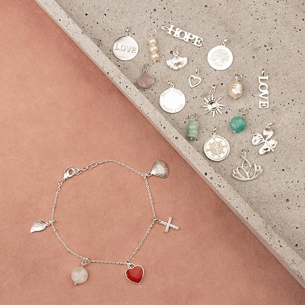 Anhänger, Muschel, Mix&Match, versilbert / CONTIGO Fairtrade Onlineshop