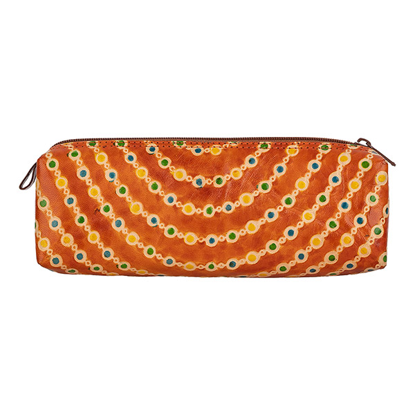 Stifte-Etui Kubus SIMRAN, Ziegenleder / CONTIGO Fairtrade Onlineshop