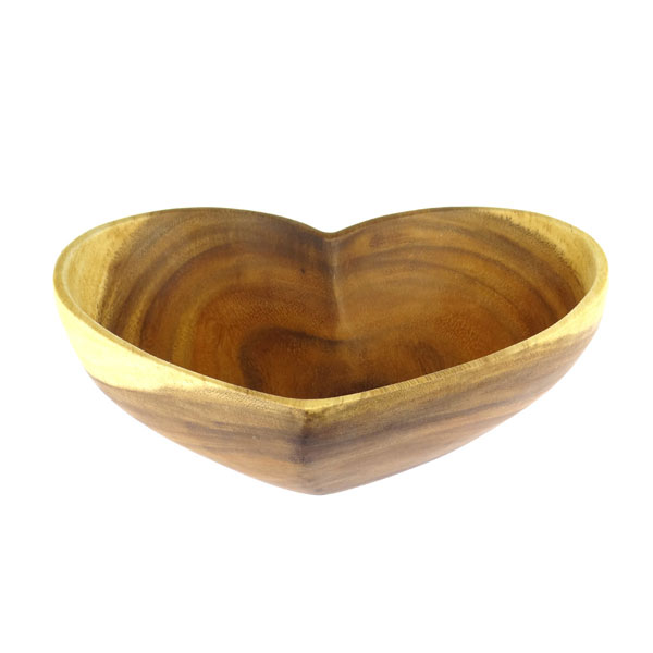 Schale HERZ 20cm, Acaciaholz / CONTIGO Fairtrade Onlineshop