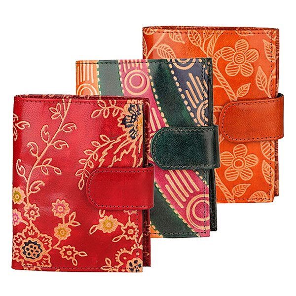 Börse 10x13cm VASANT, Lasche, (Stückpreis), Ziegenleder