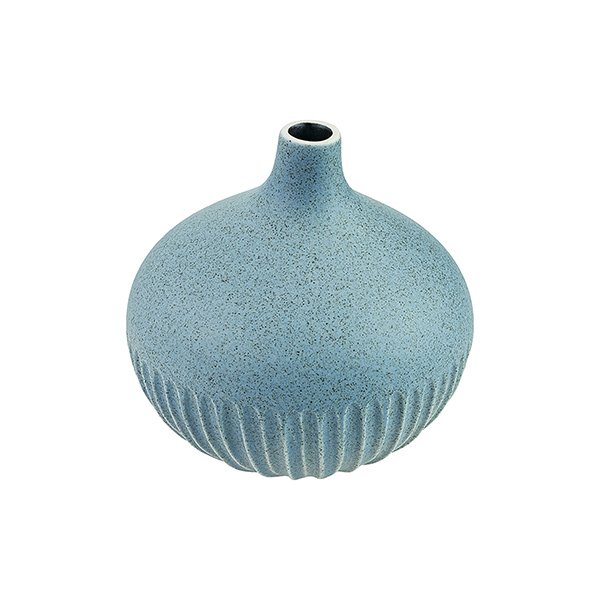 Vase CONGO Tiny L, 8x8 cm, blau-sand, Keramik handgemacht / CONTIGO Fairtrade Onlineshop
