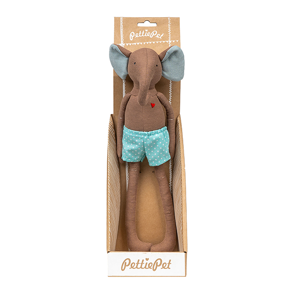PettiePet Tierpuppe Elefant TAMMO, braun / CONTIGO Fairtrade Onlineshop