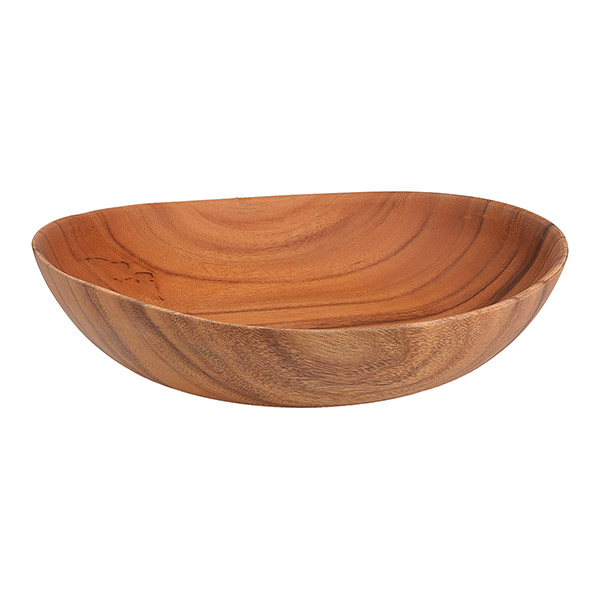 Schale FLARE LOW 30cm, Acaciaholz / CONTIGO Fairtrade Onlineshop