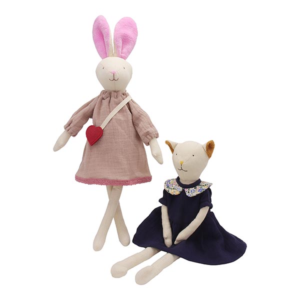 PettiePet Musselin Kleid Herzchen Tasche, puder / CONTIGO Fairtrade Onlineshop