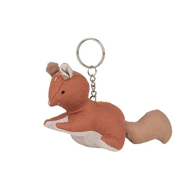 Schlüsselanhänger Eichhörnchen EDDA, Baumwolle / CONTIGO Fairtrade Onlineshop