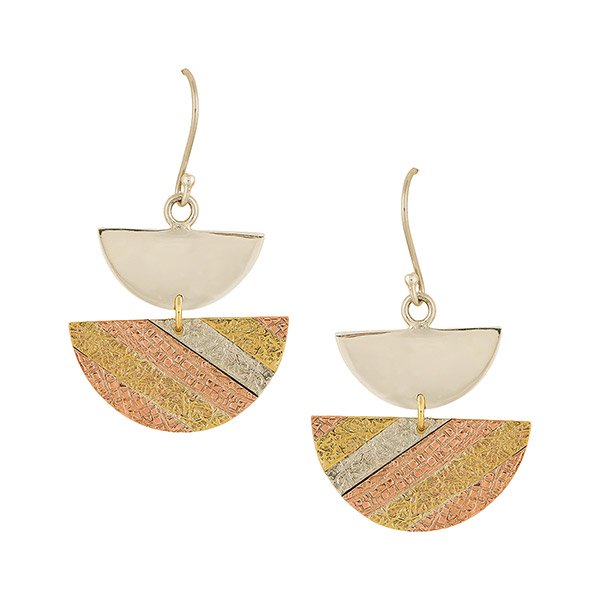 Ohrringe HALFMOON, TRICOLOR