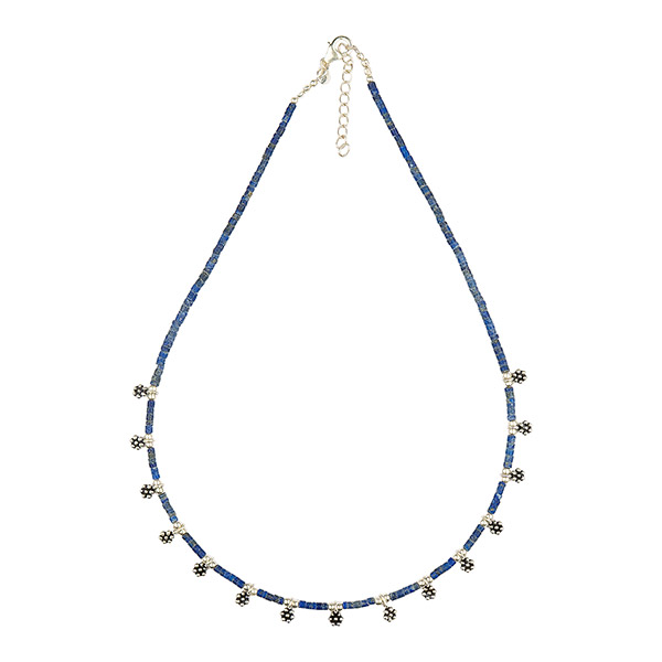 Kette Blümchen, Lapis / CONTIGO Fairtrade Onlineshop