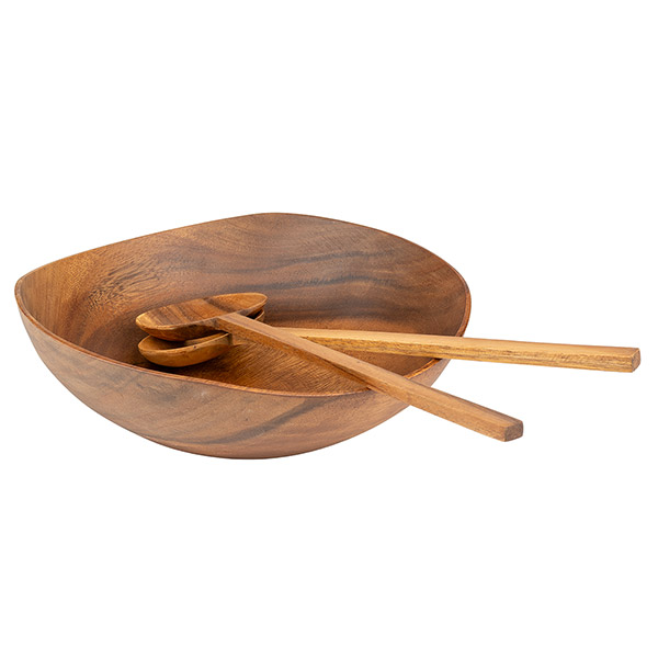 Schale FLARE LOW 25cm, Acaciaholz / CONTIGO Fairtrade Onlineshop