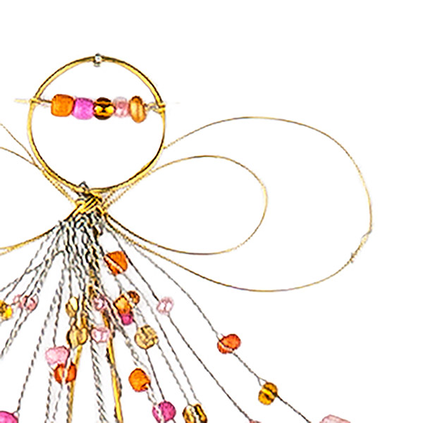 Perlendekoration FAIRY 15cm, mangeta-gold