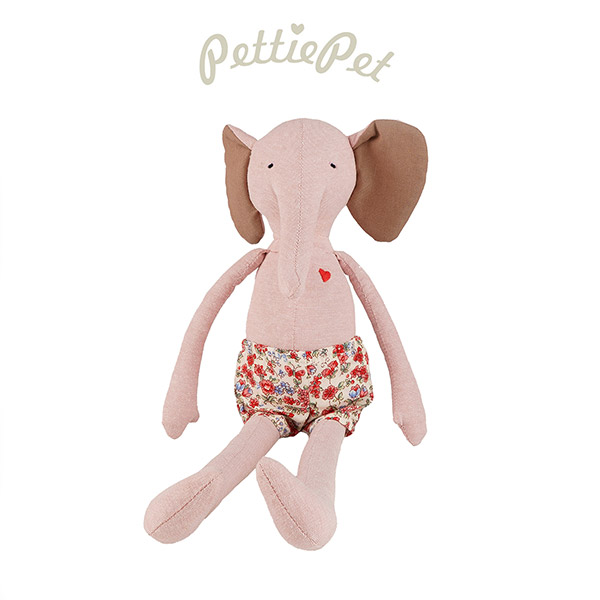 PettiePet Tierpuppe Elefant MARA, rosa / CONTIGO Fairtrade Onlineshop