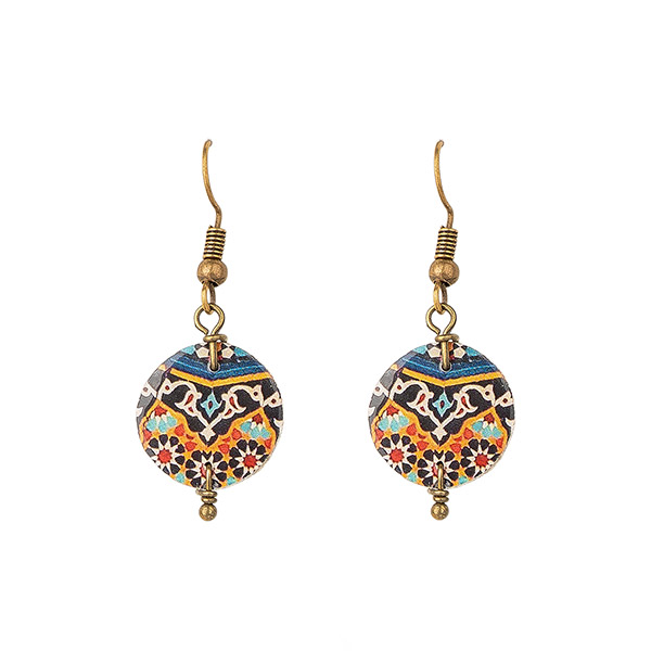 Ohrringe DISC KLEIN Fantasy bunt, Fliese