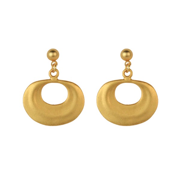 Ohrringe COLLAR, Zinn vergoldet, fairmined