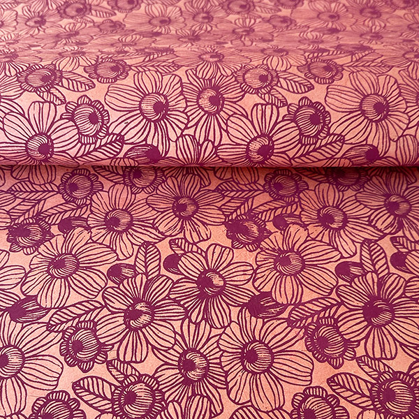 LOKTA Papierbogen, handgeschöpft, SCANDI DAISY,koralle-beere / CONTIGO Fairtrade Onlineshop