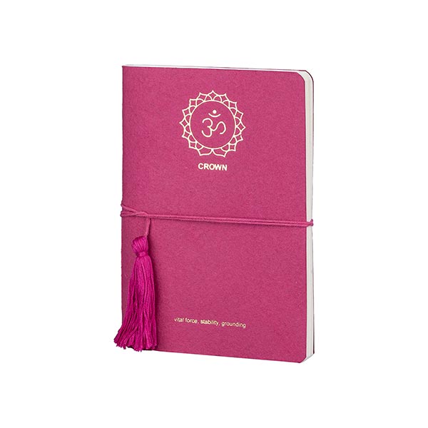 Notizbuch Chakra 18x13cm CROWN, Recyclingpapier handgeschöpft / CONTIGO Fairtrade Onlineshop