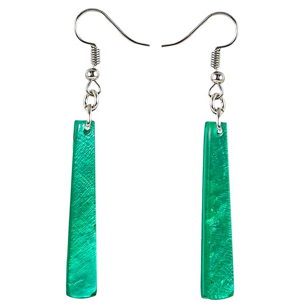 Ohrringe STICKS seegrün, Capiz