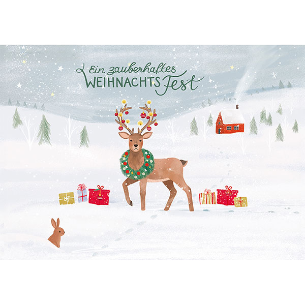 Grußkarte M Ein zauberhaftes Weihnachtsfest
