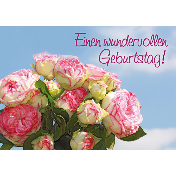 Grußkarte M Einen wundervollen Geburtstag