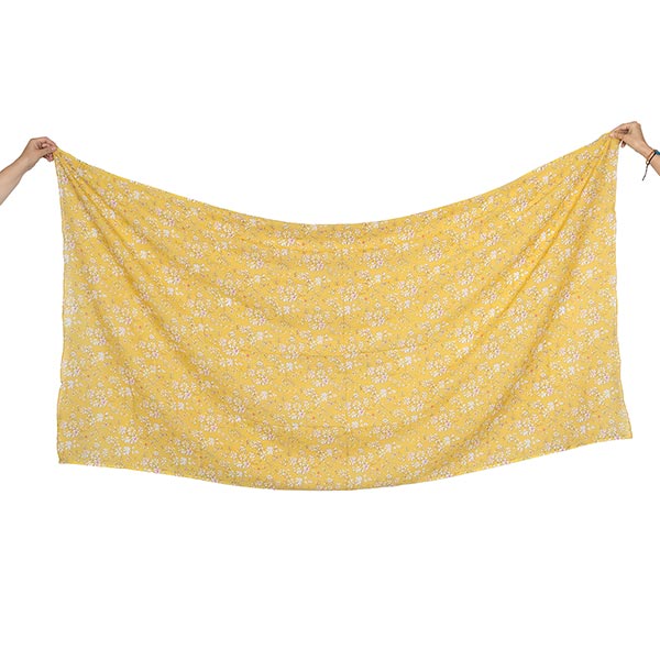 Schal MUSTARD FLOWER, 200x100 cm, 100 % Baumwolle (Bio) / CONTIGO Fairtrade Onlineshop