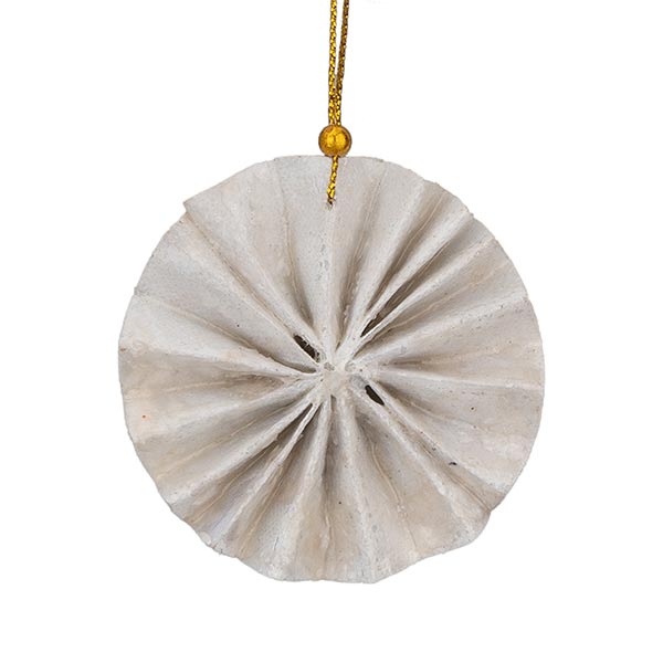 -28% Anhänger Rosetten Ornament, weiß, mit Capizmuschel SONDERPREIS / CONTIGO Fairtrade Onlineshop