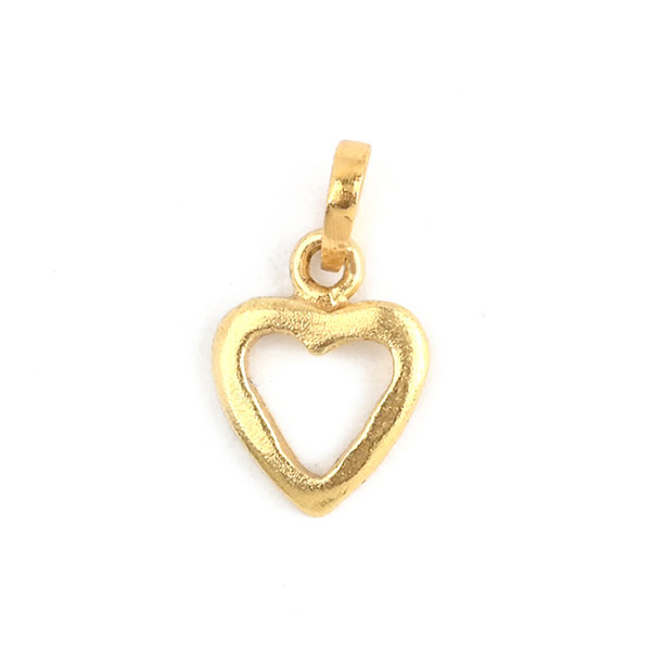 Anhänger, HEART, Mix&Match, 22K vergoldet