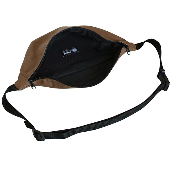 Crossbody Gürteltasche, UNI mokka-braun, Baumwoll-Canvas / CONTIGO Fairtrade Onlineshop