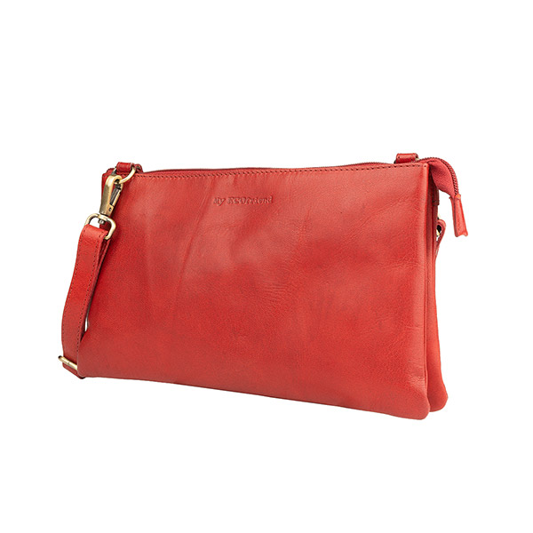 Abendtasche ELEGANT rot, Ziegenleder / CONTIGO Fairtrade Onlineshop