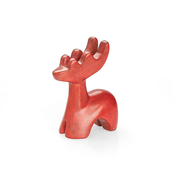 Elch Finn 10cm rot, Speckstein Elch Finn 10cm rot, Speckstein