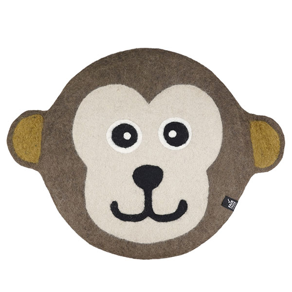 Sitzkissen ÄFFCHEN rund, Wollfilz