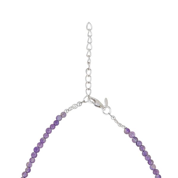 Halskette SPARKLING, Amethyst und Silberperlchen / CONTIGO Fairtrade Onlineshop