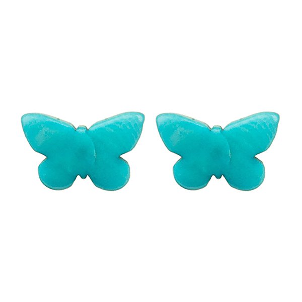 Ohrstecker SCHMETTERLING aqua, Tagua