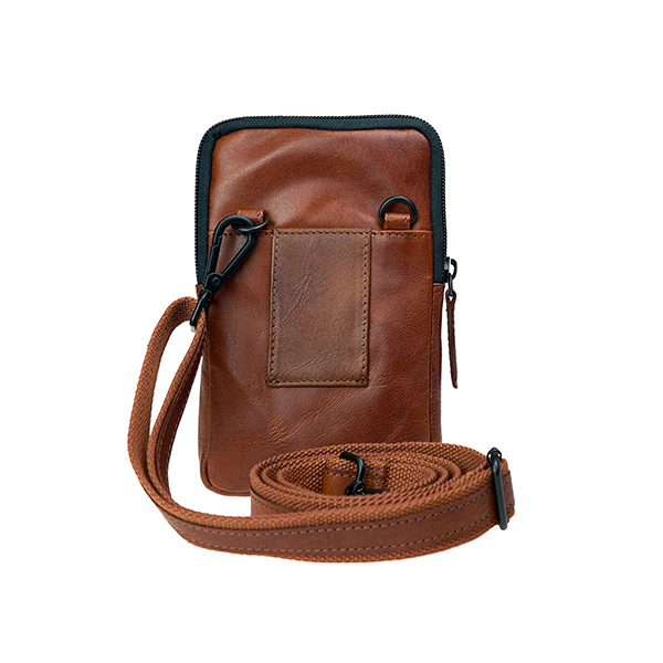 Handytasche SPORTY chestnut, Ziegenleder / CONTIGO Fairtrade Onlineshop