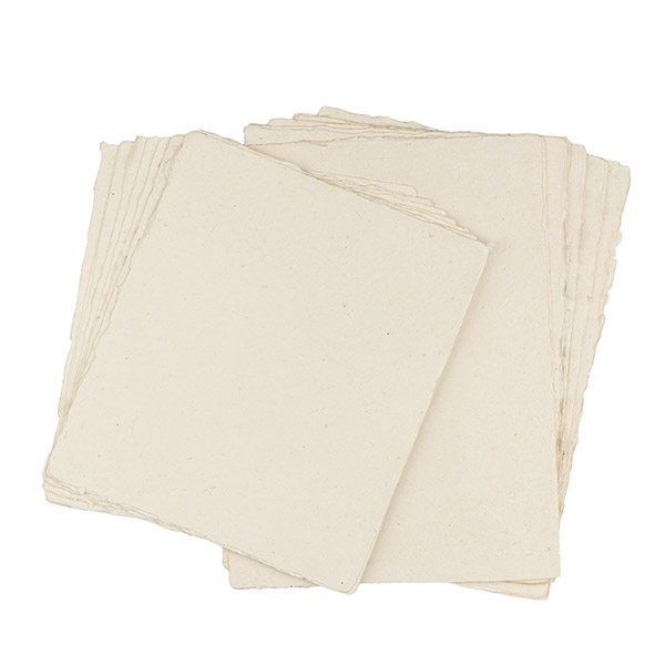 Büttenpapiere 20er Set, verschiedene Bögen schwere Qualität, natur, Loktapapier handgeschöpft / CONTIGO Fairtrade Onlineshop