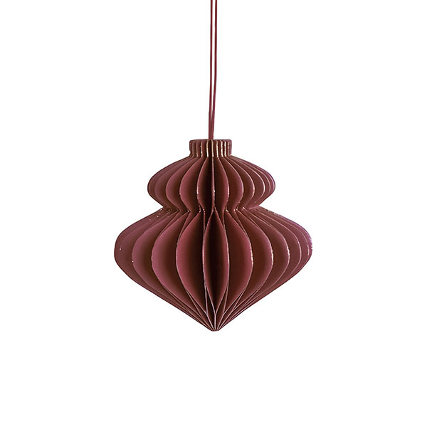 Papierdeko Origami 7,5 cm, GLAMOUR, weinrot, Goldrand / CONTIGO Fairtrade Onlineshop