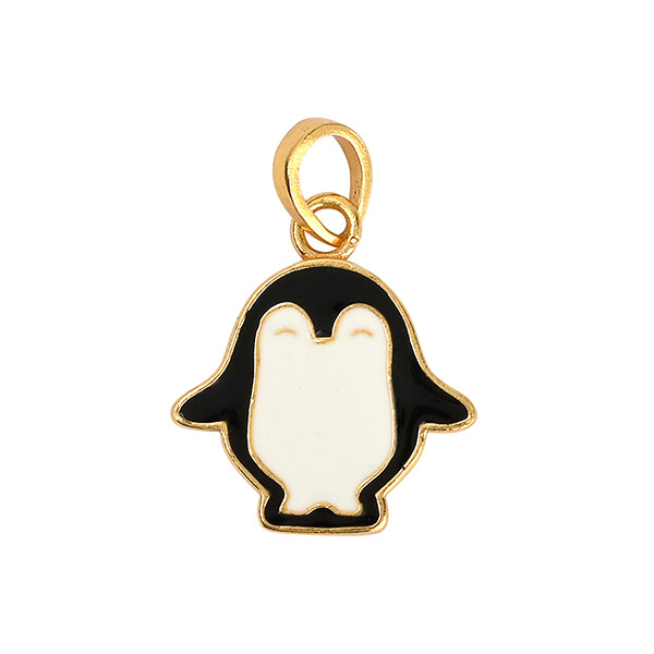 Anhänger PINGUIN Emaille Mix&Match, 22K vergoldet / CONTIGO Fairtrade Onlineshop