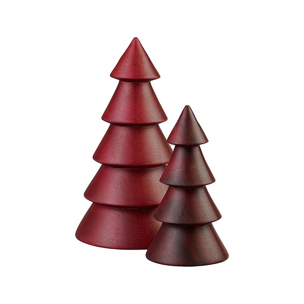 Weihnachtsdeko Tanne 13cm berry, Acaciaholz