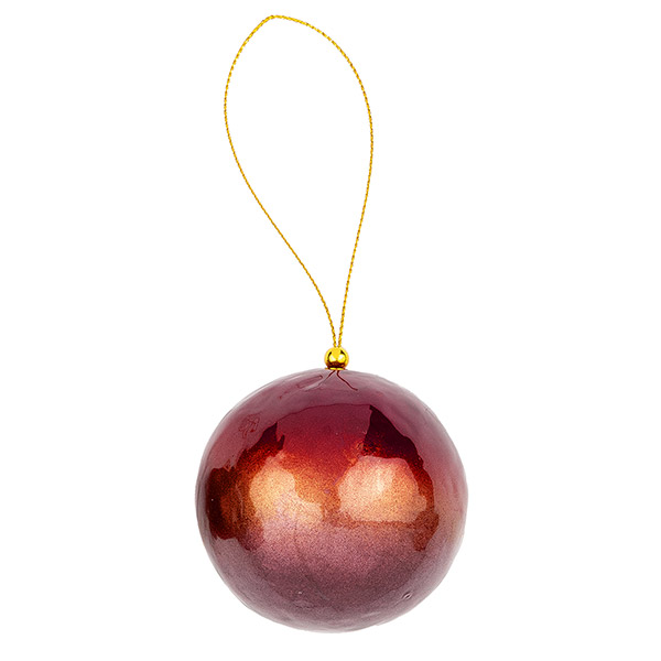 Deko Kugel 6cm aubergine-kupfer, Capiz, Stückpreis / CONTIGO Fairtrade Onlineshop