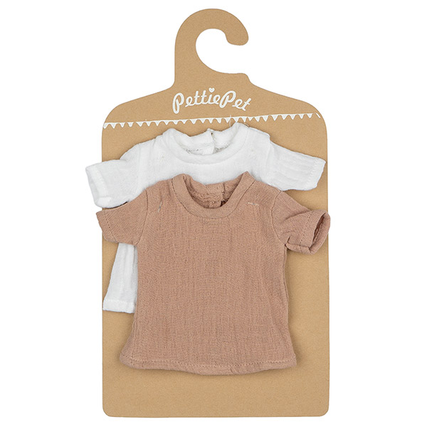 PettiePet Tshirt Set, puder und weiß / CONTIGO Fairtrade Onlineshop