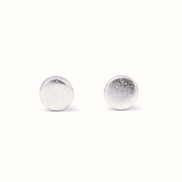 Ohrstecker, Tiny Disc, versilbert
