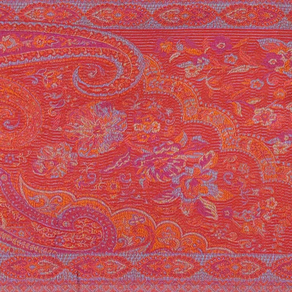 Schal PAISLEY rot-orange-mix, 165x35cm, Seide / CONTIGO Fairtrade Onlineshop