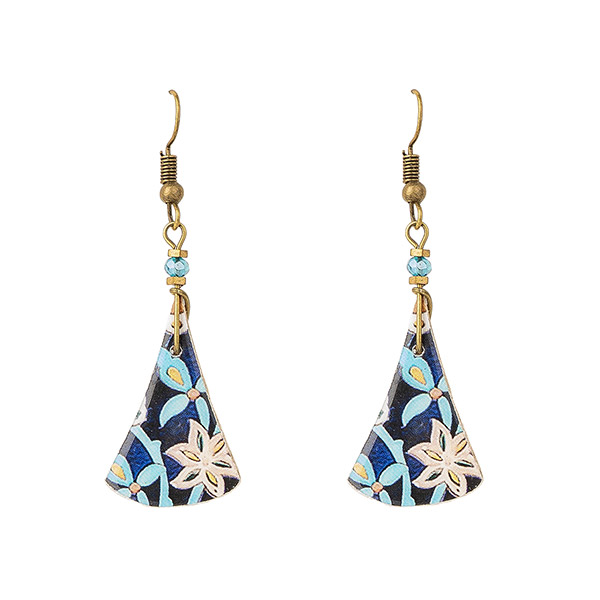 Ohrringe Pendel BLUE STAR, Fliese