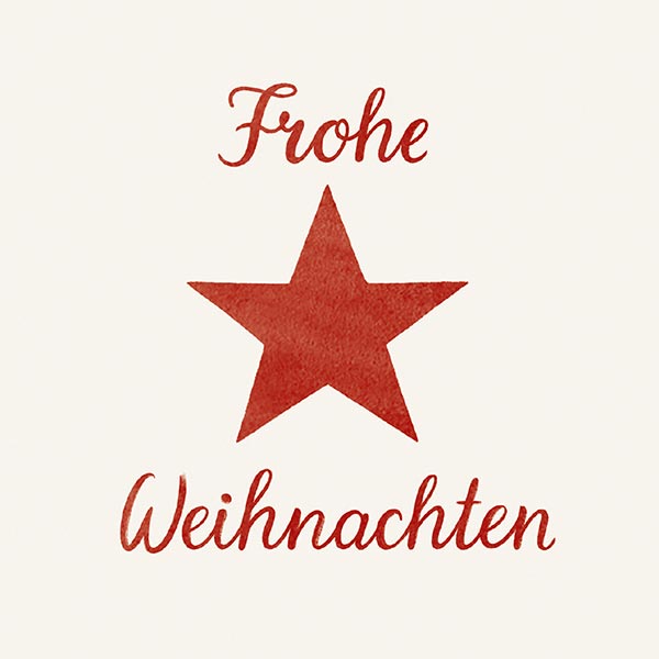 Grußkarte S Stern Frohe Weihnachten