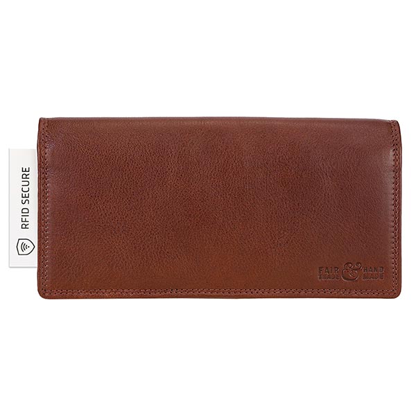 Brieftasche Tumbled-LADY 19,5x10cm RFID secure, Rindsleder