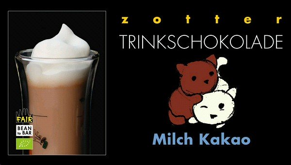 Zotter Trinkschoko Milch - Kakao 5x22g BIO