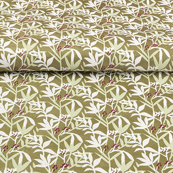 LOKTA Papierbogen, handgeschöpft, CHERRY BERRY olivegrün-weiß LOKTA Papierbogen, handgeschöpft, CHERRY BERRY olivegrün-weiß